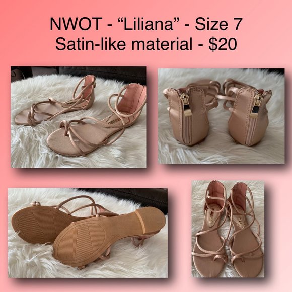 Liliana Shoes - NWOT - Liliana Satin Sandals